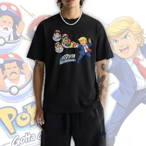 Trump Pokémon Parody T-Shirt | Gotta Catch 'Em All Meme Tee | Funny Political Humor Shirt | Trump Pokéball Catch Leaders Graphic