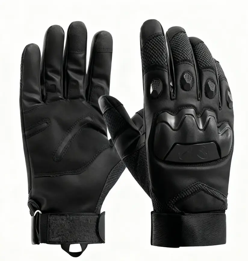 Unisex Tactical Full-Finger Sports Gloves - Soft Knuckle Guards, Breathable, Nonslip Surface, Grip Control, Outdoor-Ready Fit, Multifunctional, Touchscreen Cap, for Motorcycles Riding, Hunting (Father's Day Gift Option)
