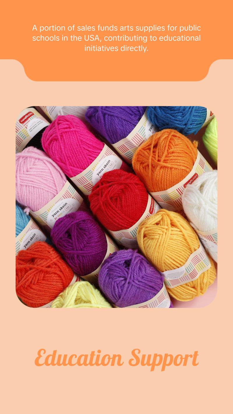 Incraftables Assorted Acrylic Yarn Skeins Set. Crochet Yarn Set w/ 18pcs Skein Bundle (22 Yards), Crochet Hooks, Needles, Stitch Markers & Bag. Yarn Variety Pack Kit for Amigurumi & Crocheting Project