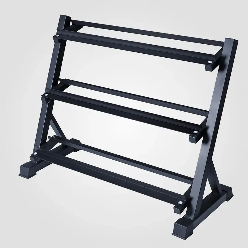 RITFIT 3-Tier Steel Dumbbell Weight Rack - Compact Home Gym Adjustable Storage Solution with Adjustable Width, Anti-Slip Base for Weight Training, Durable Weight Rack, Weight Training Equipment