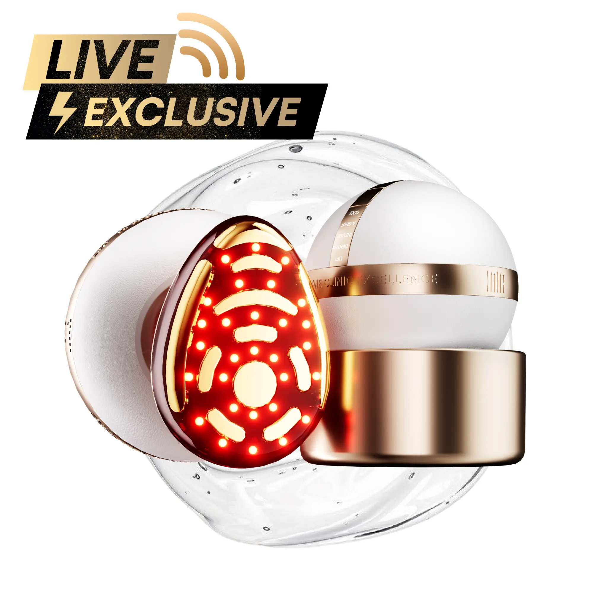【LIVE EXCLUSIVE】INIA SPHERA At-Home RF & LED Anti-Aging Facial Device – Lift, Tighten & Sculpt with EMS Microcurrent, Red Light Therapy, Electroporation & Cryo Cooling for Firm, Glowing Skin，Summer Travel Accessories
