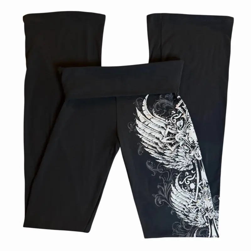 Crystelle foldover flared leggings