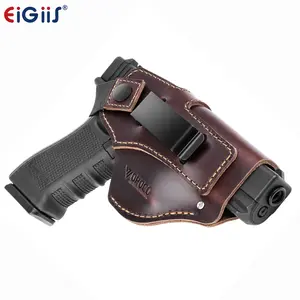 Holsters for Men/Women, IWB Leather Holster fits Glock 17 19 43X / Taurus G2C G3 G3C / M&P 9mm .40 Shield for Sig P365 P220, Concealed Carry Gun Holster for Right Hand Use, Adjustable Retention for More Size Pistols,  Universal Airsoft Right/Left