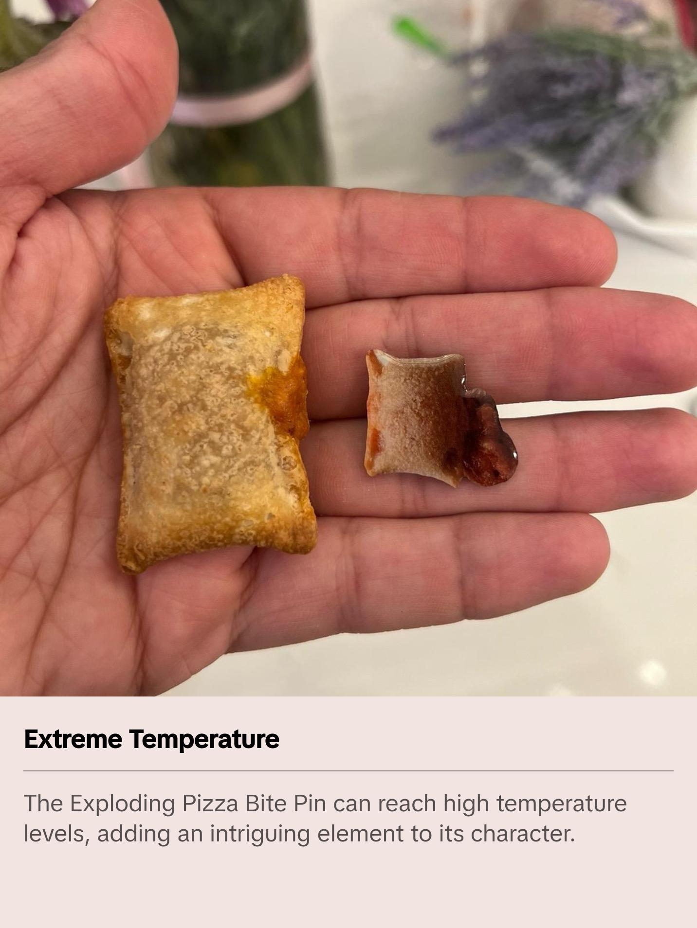 Exploding Pizza Bite Pin