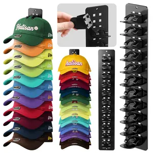 【2026 Upgraded】Detachable Hat Organizer, DIY Hat Rack on Wall for Baseball Caps, Hat Storage Ideas for Men, Wall-Mounted Hat Holer on Wall Installs with Adhesive Or Screws Hold Up to 22 Hats, Hat Hanger for Storing Baseball Caps on Bedroom Closet Door