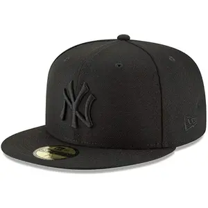 New Era 59Fifty Hat MLB Basic New York Yankees Black/Black Fitted Baseball Cap (7 5/8)