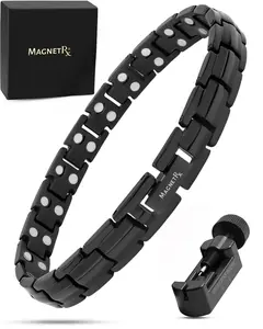 MagnetRX Women's Ultra Strength Magnetic Bracelet (Black)