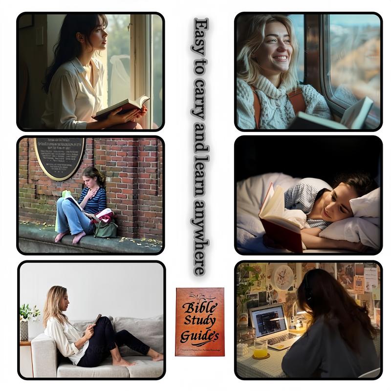 66-page Bible Study Guide, Daily Devotional Journal Strengthens Faith, Ideal for Personal Group Study and Prayer, Notebook,Christian Gift (A5, PU Leather Cover)