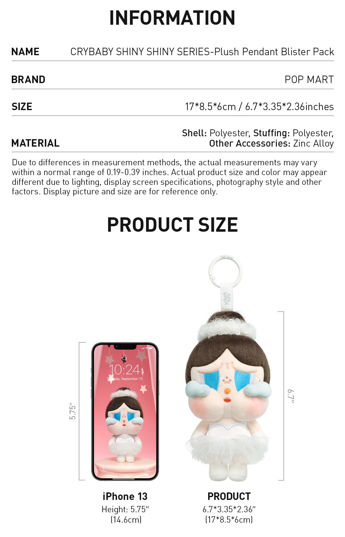 POP MART CRYBABY SHINY SHINY SERIES-Plush Pendant Blister Pack