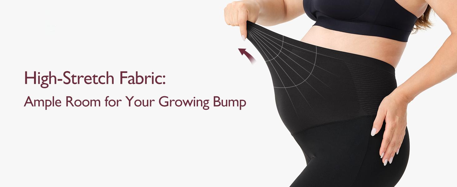 Momcozy Maternity Yoga Pants, MA003 Maternity Flare Leggings Over The Belly, Pregnancy Leggings Buttery Soft Triple Wrap Force tiktok shop pumping bras