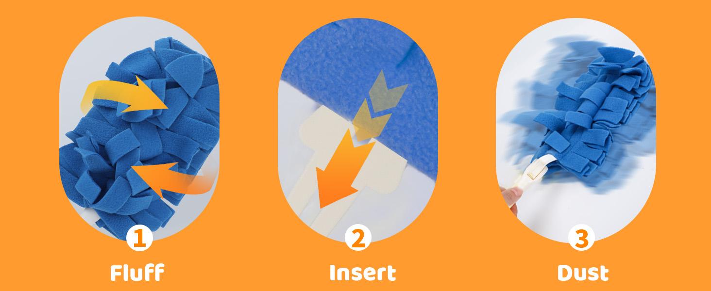 Extendable Handle Duster with 6 Refills Compatible with Swiffer, Microfiber Duster Refills with 3 ft Extendable Handle for Household Cleaning Supplies