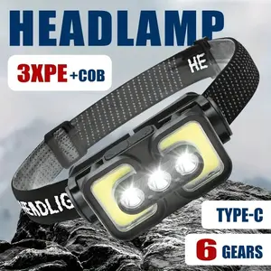 Skywolfeye Rechargeable LED Headlamp with Motion Sensor & Red Light, Super Bright 1000LM Induction Headlight, IPX6 Waterproof Hard Hat Light for Camping, Hiking, Running, Fishing, Gifts for Men Dad