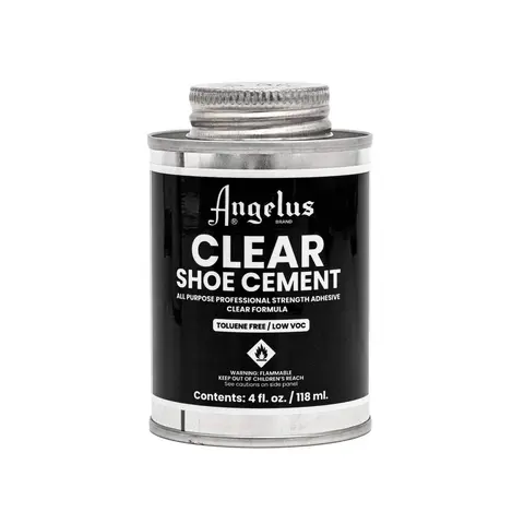 Angelus 4 fl. oz. Shoe Cement - Professional-Strength Quick-Drying Contact Adhesive with Brush, Waterproof, No Noticeable Stains High Bond Long Lasting Repair Glue for Leather, Vinyl, Fabric