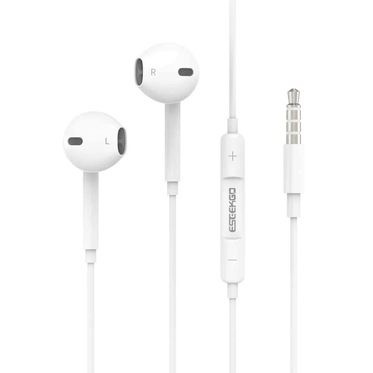 3.5mm Wired Earphones, In-Ear Earbuds Built-in Microphone, Clear Call, Volume Control, Plug & Play Wired Headphones Audio Earplugs for iPhone/iPad/Android/Laptop/PC All 3.5mm Jack Device, Back to School Essential-SummerWins