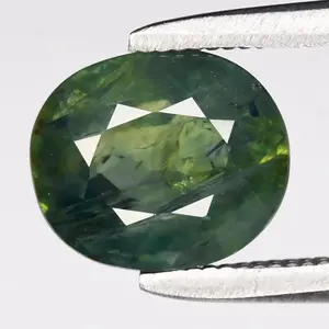 2.18ct ETW Bluish Green Sapphire Gemstone – Unheated - Oval Cut