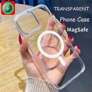phone protector cover Shockproof scratch-resistant transparent phonecase stuff Magnetic iPhone Case For IPHONE 15 Pro Max 12 8 7 6 17 16 14 13 11 Xs Xr Plus Se4 Samsung Galaxy S21-S26  Perfect Gift for Friend.Family Ultra-thin Anti-fallProtective Casing