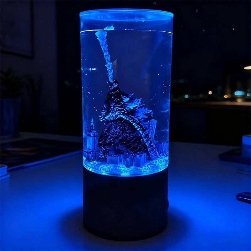 Monster Decorative Lamp, Color-Changing Night Light with Rotating Water Effect - Ambiance Table Lamp Classic Movie-Themed Decor, Perfect for Bedrooms, Parties, or Collector's Displays