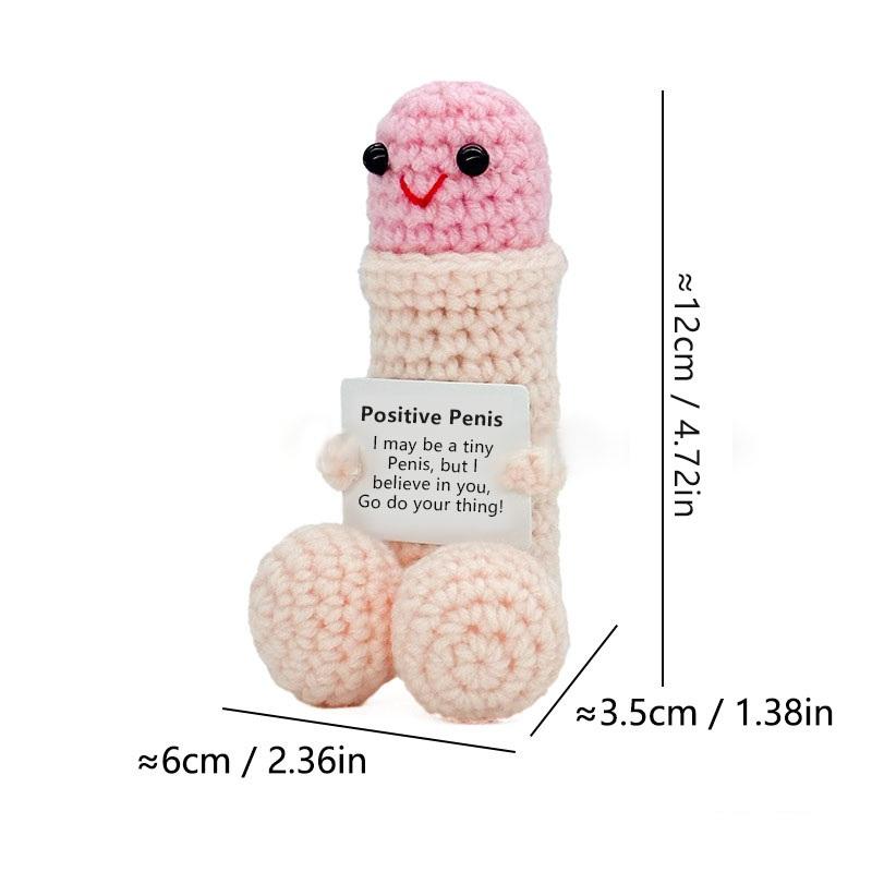 Cute Crochet Dolls Creative Knitted Decorations with Positive Message Cards Soft Stuffed Toys Perfect for Birthdays Christmas Huggable Plush Gifts Cute Crochet Dolls Creative Knitted Decorations with Positive Message Cards Soft Stuffed Toys Perfect for Birthdays Christmas Huggable Plush Gifts
