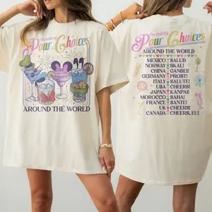 Comfort Color/Gildan Magic Kingdom Tee, Retro I'm Making Pour Choices Around The World Shirt, Epcot Drinking Shirt, Epcot Shirt, Epcot World Tour Shirt, Magic Kingdom Family Shirts