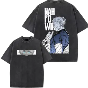 Nah Id Win Gojo Satoru Graphic Top, The Honored One Sorcerer Manga Unisex Apparel For Men Women, Trendy Anime Fan Gift Idea | 020226.R2677.ID00
