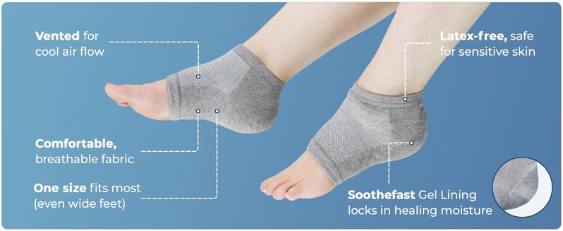 Dr. Frederick's Moisturizing Heel Socks - Cracked Heel Relief - 2 Pairs