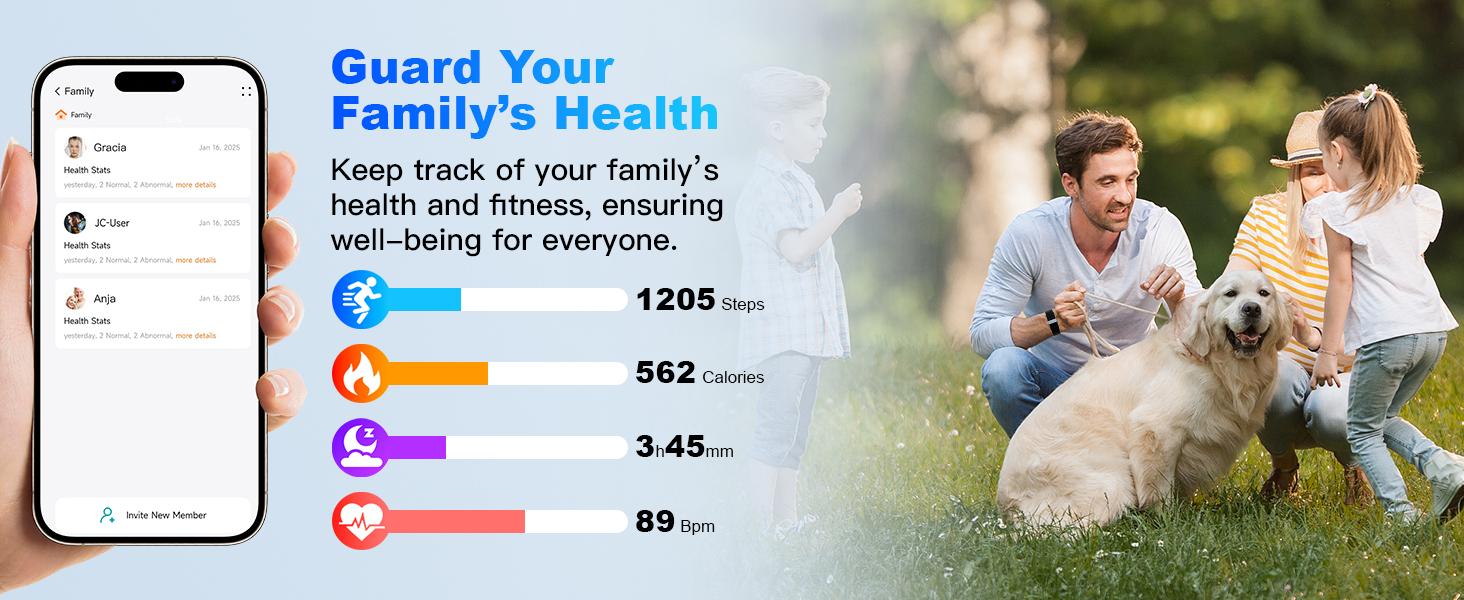 Smart Bracelet for Men Women, Fitness Tracker with Free App, 24/7 Auto Heart Rate/SpO2 Monitor, Sleep Stress Tracking Smart Health Wristband, 120+ Sports Modes with Extended Armband, IP68 Waterproof