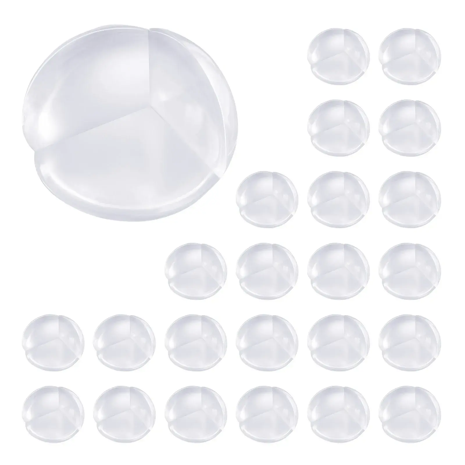 VEVOR Corner Protectors Baby Proofing, 24 Pack, Clear & Transparent Table Corner Guards Covers for Baby Safety, 1.34-inch Depth, 0.28-inch Thickness, Strong Adhesive, Cushion for Furniture Sharp Edges