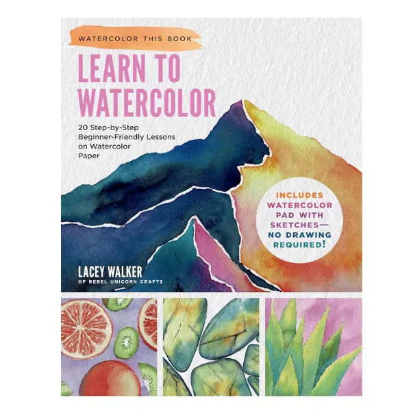 Learn to Watercolor: 20 Step-by-Step Beginner-Friendly Lessons on Watercolor Paper - Includes Watercolor Pad with Sketches – No Drawing Required! (Watercolor This Book) Paperback – October 29, 2024