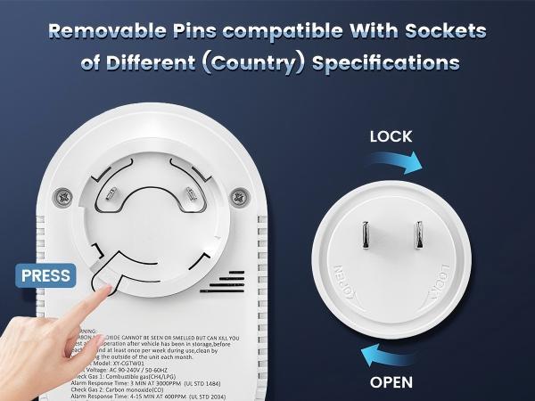 4-in-1 Portable Smart Detectors, Air Sensors with Temp & Humidity Display for Home, RV & Travel