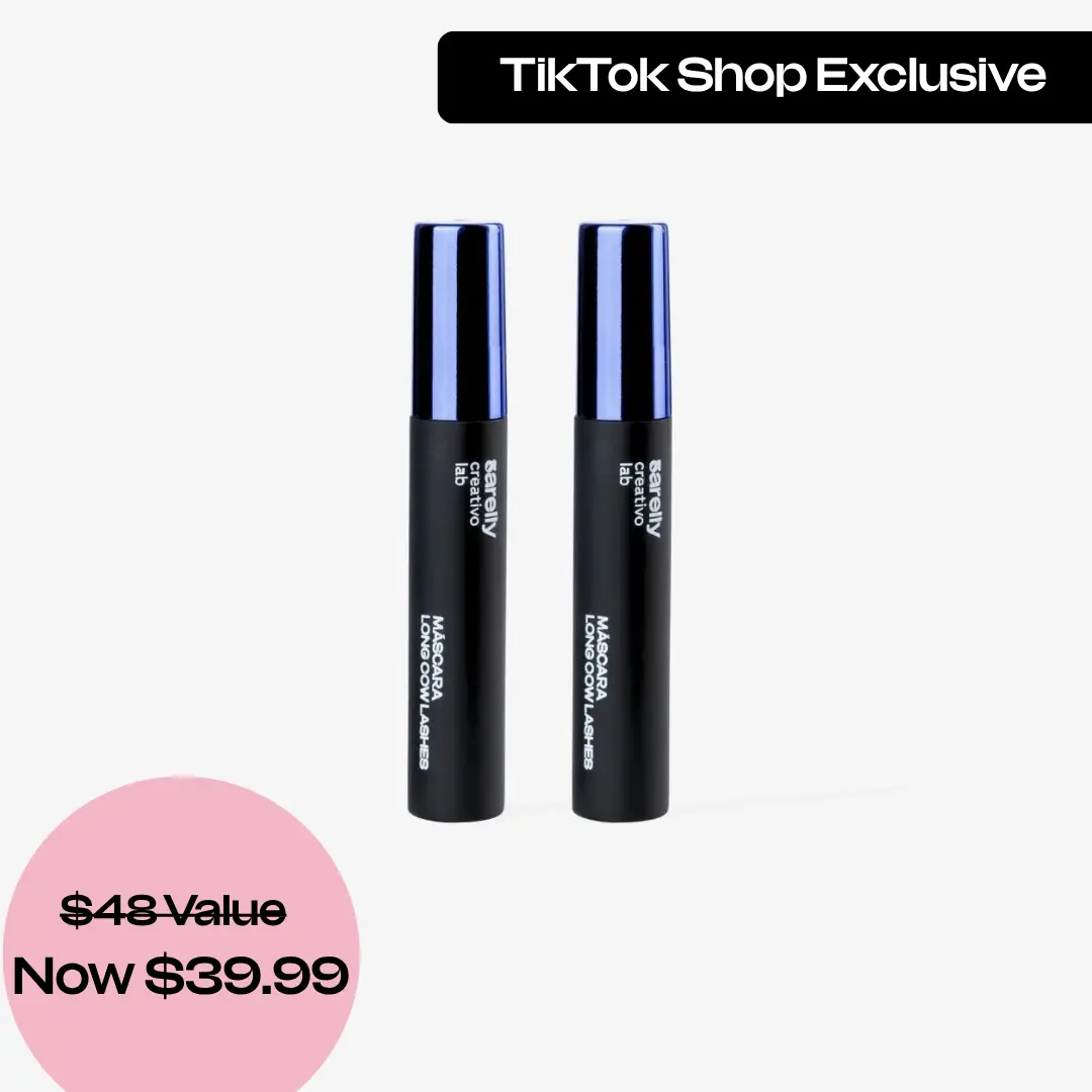 2 Long Cow Lashes Mascara Kit, TikTok Shop Exclusive, Sarelly Long Cow Lashes Mascara,  Nourishing Waterproof, Long-Lasting, Lengthening lift – Perfect "Cow Lashes" Look By Anna Sarelly