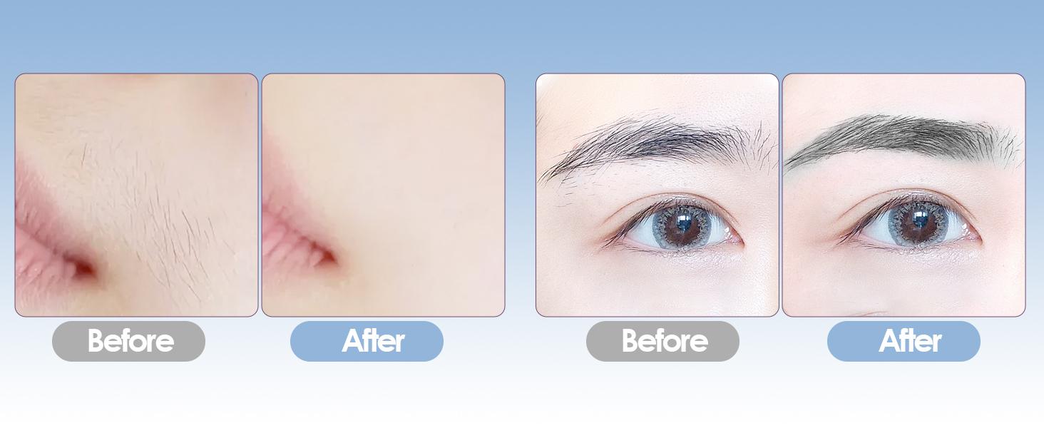 Eyebrow Facial Trimmer: 2 in1 Rechargeable Facial Hair Removal and Eyebrow Electric Shaver - Face Lips Body Painless Facial Razor Daily Comfort Eyebrow Facial Trimmer: 2 in1 Rechargeable Facial Hair Removal and Eyebrow Electric Shaver - Face Lips Body Painless Facial Razor Daily Comfort