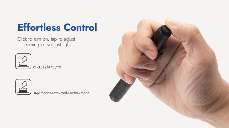 WUBEN PL01 LED Pen Light, 1–650 Lumens, CRI90+ Natural White, USB-C Rechargeable & Compatible with 2 AAA Batteries, Clip-On Torch for Tight Spaces, Police, Engineers & Medical Use, outdoorfun