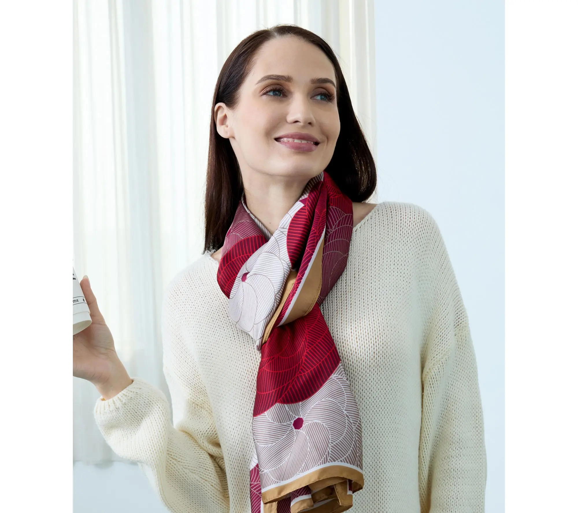 Youzey The Rosalie Satin Silk Lightweight Scarf35" x 70"