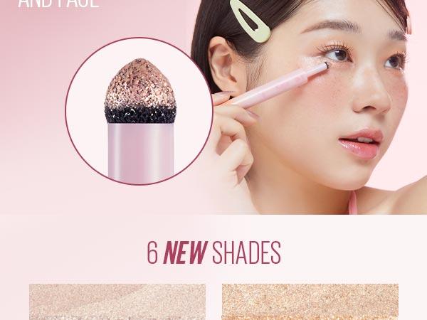 Kaja Wink Dazzle | Dual-ended creamy Eyeshadow Stick with Glitter, 'Aegyo' makeup look, Smudge proof, Creamy & blendable formula, Multi-Stick | Vegan, Cruelty-Free