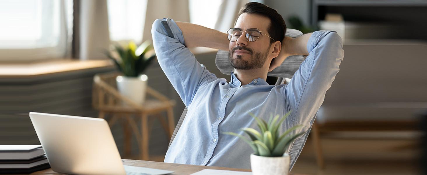 【Deal】SweetFurniture Ergonomic Office Chair, Reclining High Back Mesh Computer Desk Swivel Rolling Home Task Chair