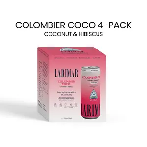 Colombier Coco 4-Pack | Coconut & Hibiscus with Sea Moss. No Added Sugar and Naturally Sweetend with Agave