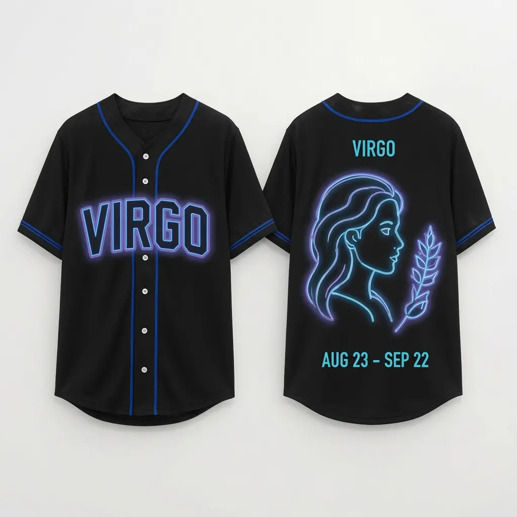 Zodiac Baseball Jersey, Cosmic Legacy Astrology Graphic Shirt, Unisex Streetwear Birthday Gift