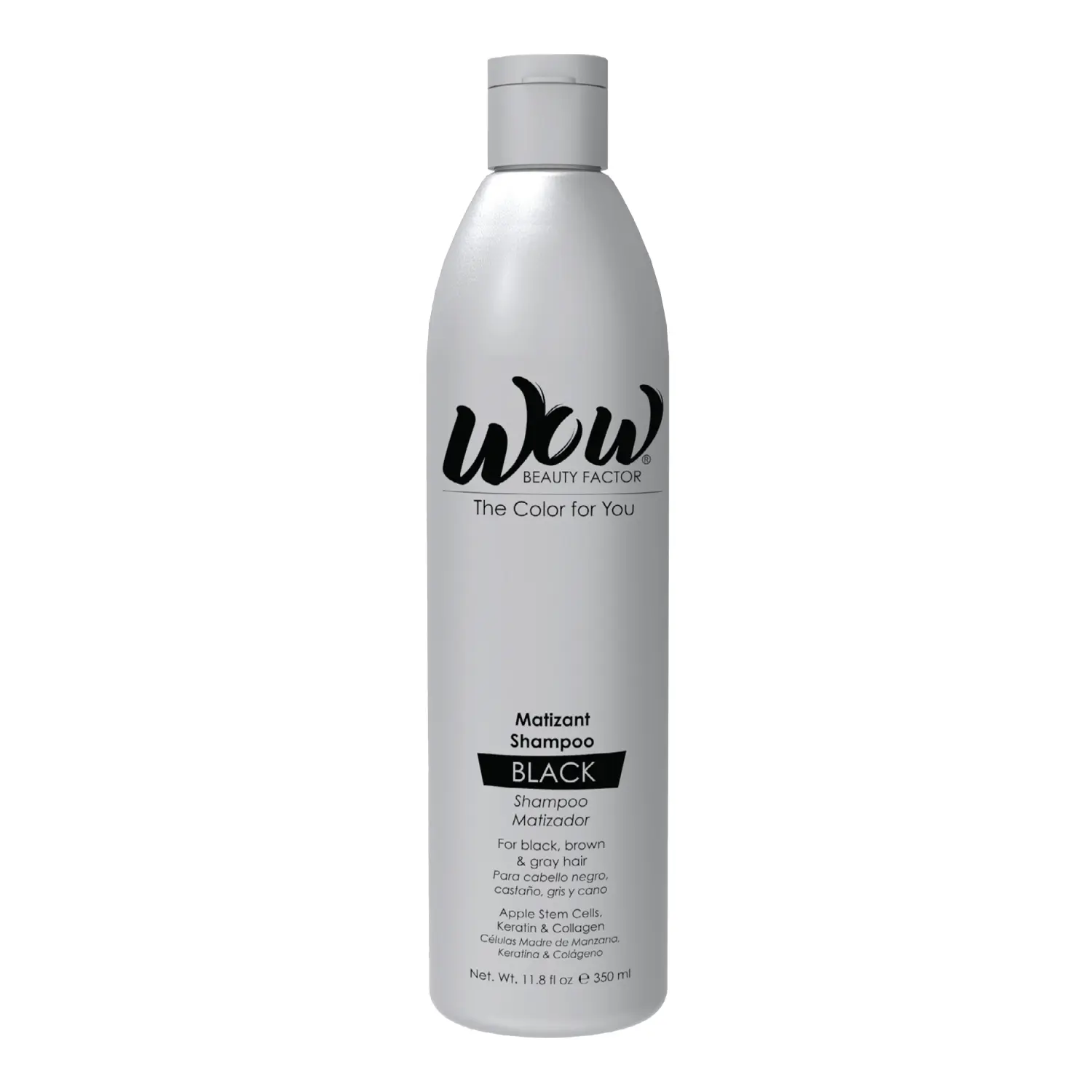 WOW Beauty Factor Black Toning Shampoo / Shampoo Matizante Negro 11.8 fl oz  Colour protection Apple Keratin Cleansing Haircare Conditioner Comfort Cleanser