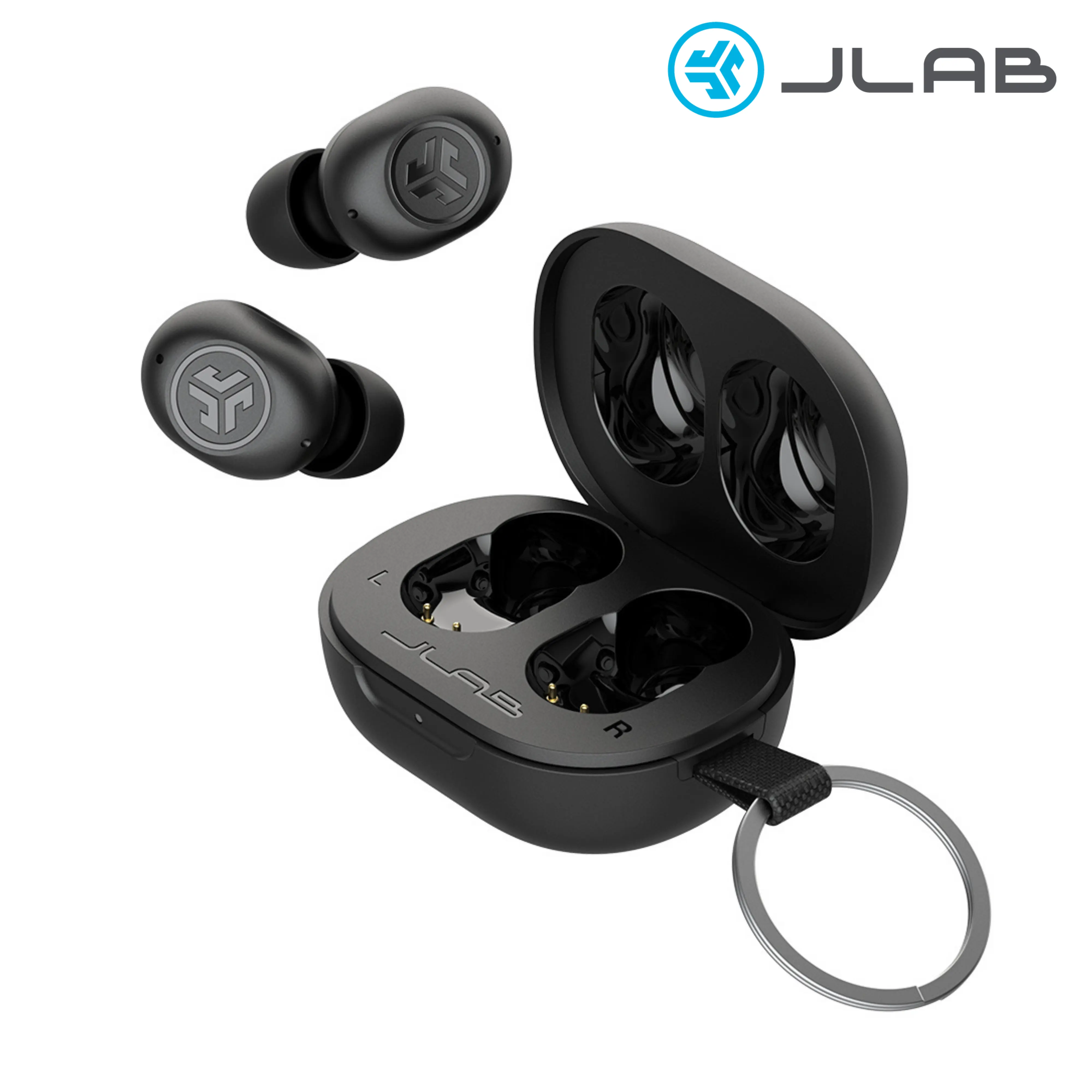 JLab JBuds Mini Earbuds | Smallest Bluetooth Earphones | IP55 Splash & Dust Proof | Touch Controls | 20HR Battery Life, | iPhone & Android | Earbuds For Sleeping | Keychain | Passive Noise Cancellation