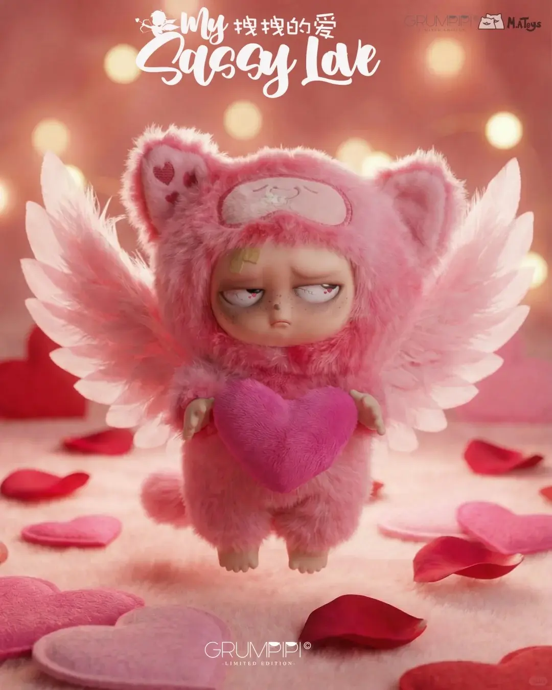 Grumpipi V2 My Sassy Love Collectible Figure, Valentine's Day Limited Edition
