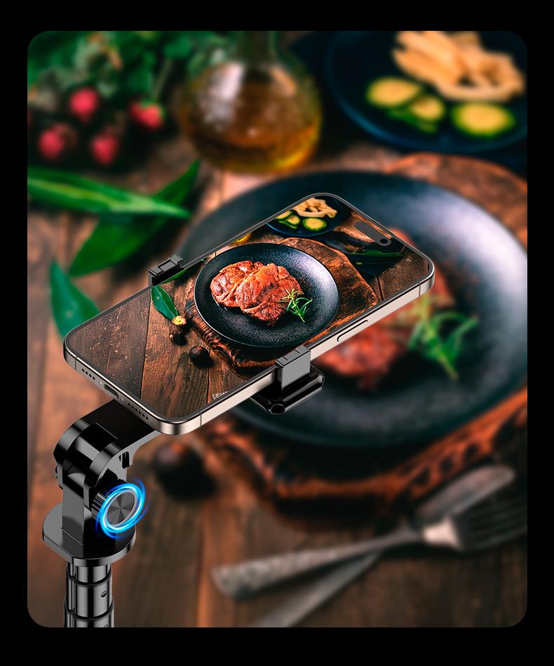 2025 New Rear Camera Selfie Stick, XO 3 in 1 Projection Selfie Stick, with Fill Light and Bluetooth Remote Control, No App Required, Suitable for Taking Photos, Live Streaming, and Video Recording.