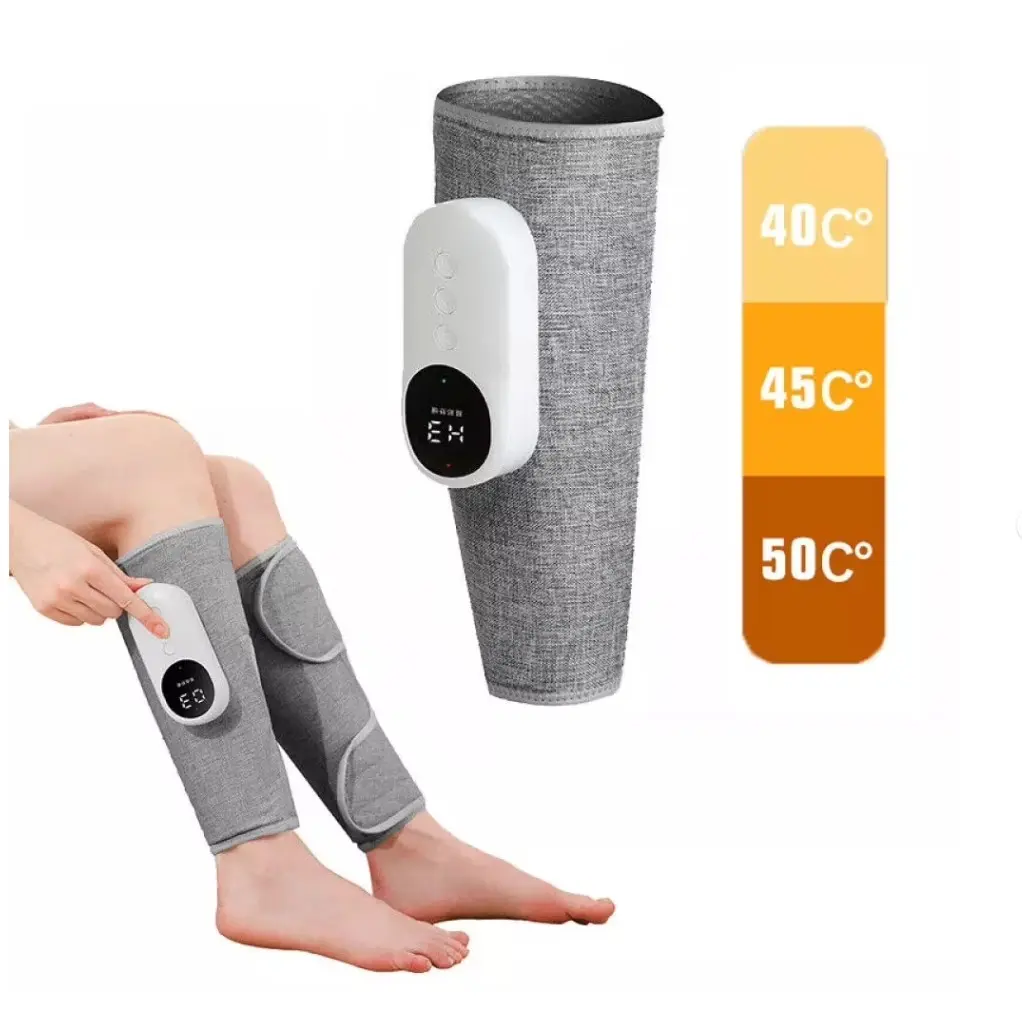 1PCS Cordless Heatable Leg Massage Device - Battery Powered Massage Device with 3 Modes & Intensities, Air Compression, Adjustable Portability, Cramp Relief, Ergonomic Design, Rechargeable for Home Use