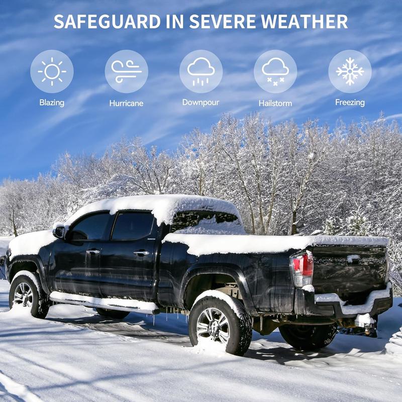 [Fits 2017-2026 Honda Ridgeline] 5 Ft Bed, FRP Hard Tri-fold Truck Tonneau Cover