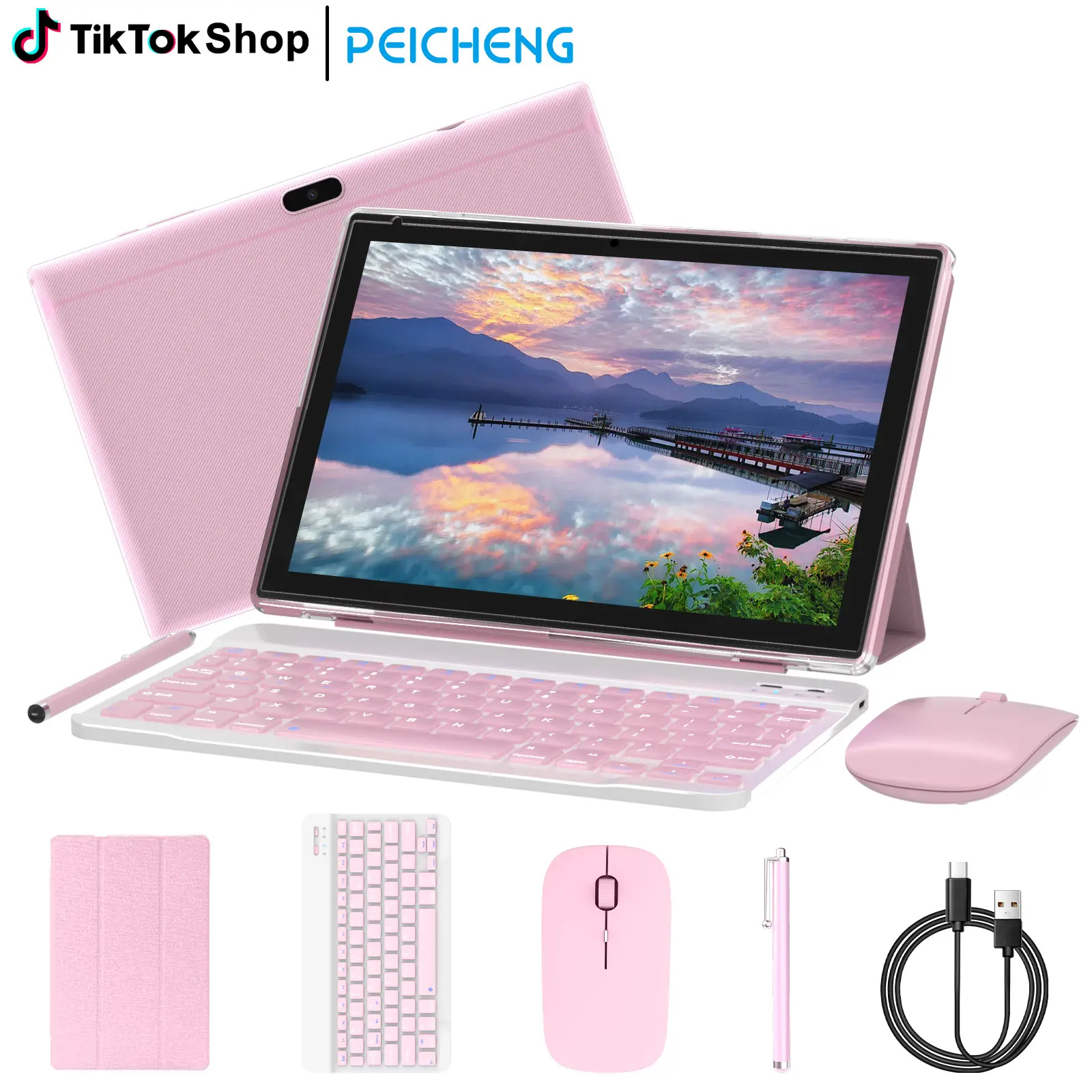 【SummerWins】10.1-inch Android 16 Tablet, 6GB physical RAM, 128GB ROM (1TB Expandable Max), Octa-Core, 2.2GHz, Dual Cameras 2MP+8MP, 6000mAh Battery, All-in-One with Keyboard, Mouse, Stylus, Case & Cable, DealsforYouDays,back to school,back to school haul