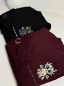 Movie  Embroidered T-Shirt, Couple Matching Sweater, How To Train Your Dragon Embroidery Hoodie