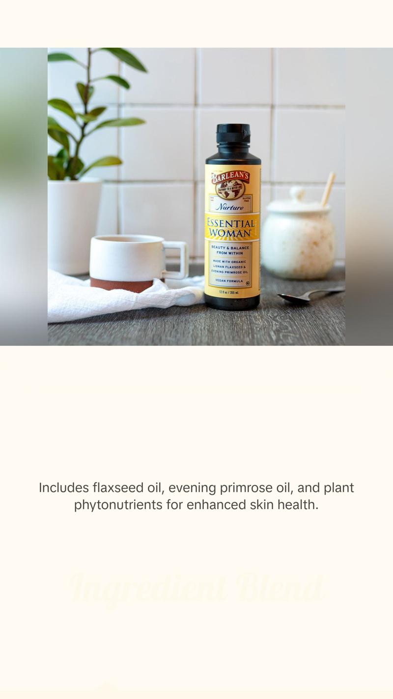 Barlean's Organic Oils Essential Woman Hormonal & Beauty Support