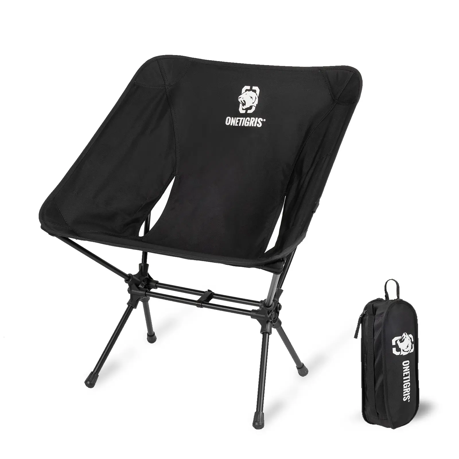 OneTigris Aluminum Outdoor Camping Chair - Heavy Duty Folding Lawn Chair, 330 lbs Capacity, Compact Lightweight for Camping Equipment, Hiking Gear, Outdoor Use, Outdoor Folding Chairs