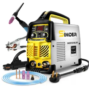 TIG Welder Machine 2in1 Lift TIG/Stick ARC Welding 140A Dual Voltage 110V/220V TIG-200A, Adjustable Post Gas Control, IGBT Inverter, Portable Welding Machine with Complete Welding Accessories for Stainless Steel, Carbon Steel, Beginners, Home DIY & Repair