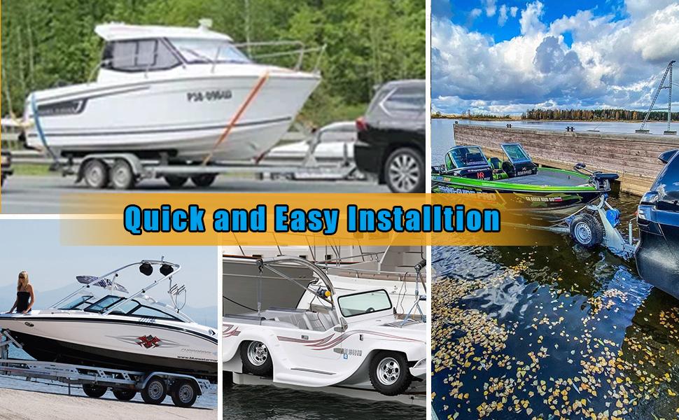 【GARVEE】2 Pack 5.30-12 5.30x12 530-12 5.30-12 Trailer Tires with 12'' Rims, 4 Lug on 4'', Load Range C, 6PR, 4 Lug Tire