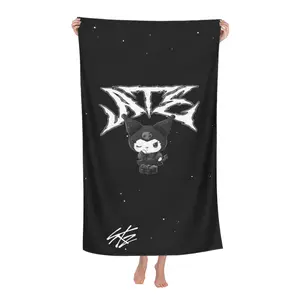Purple Devil Goth Aesthetic Beach Towel, Soft, Absorbent, Quick-Drying Bath Towels - Perfect For Bathing, Swimming, Camping & Travel